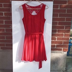 I.N. San Francisco Red Midi-Dress, Size Small